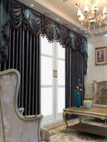 European Luxury Villa, Thick And Luxurious All-black Velvet Curtains, Living Room, Dining Room, Perfect Curtains. - Image 9