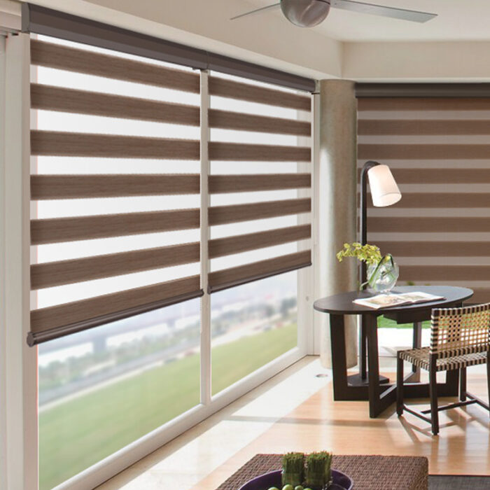 Soft Gauze Curtain Semi-Shading Rolling Curtain Roll-Up Curtain Electric Zebra Curtain - Image 1