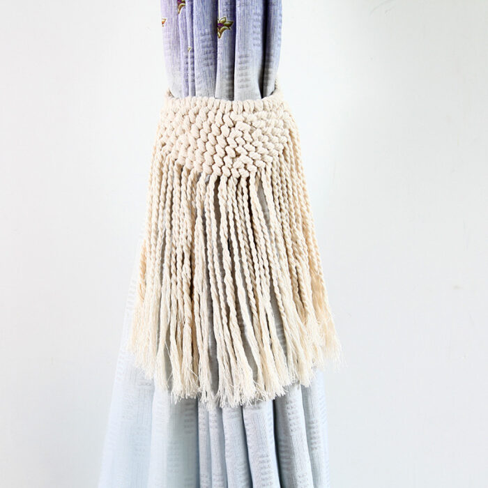 Cotton Rope Hand-Woven Curtain Door Curtain Straps Bohemian Decorative Curtain Straps - Image 2