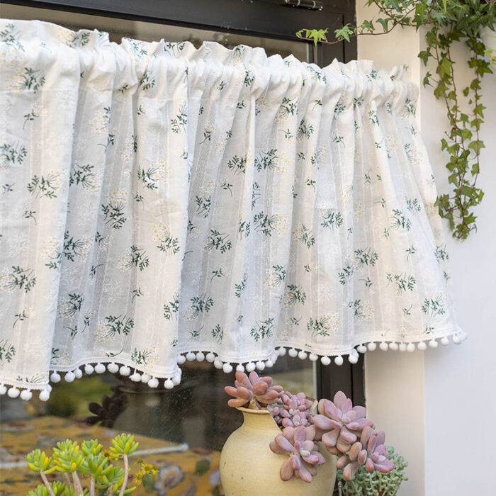 Tassel Curtain Kitchen Short Curtain Floating Window Coffee Curtain - Image 1