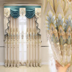High-end Curtain European Style Hollow Flower Embroidery Living Room