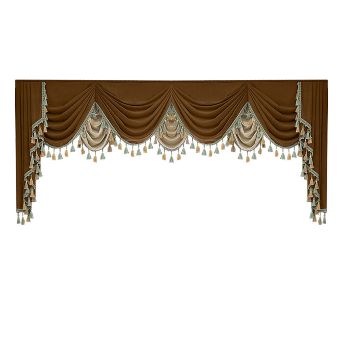 Finished Retro Villa Living Room Bedroom High-grade Thickened Light Luxury Velvet Splicing Curtains, Curtain Drapes Need To Be Purchased - Image 10