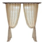 Cotton Linen Crochet Hollow Living Room Curtains - Image 3