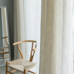Japanese Linen Half Shade Curtain Solid Color Balcony Bedroom Living Room - Image 3