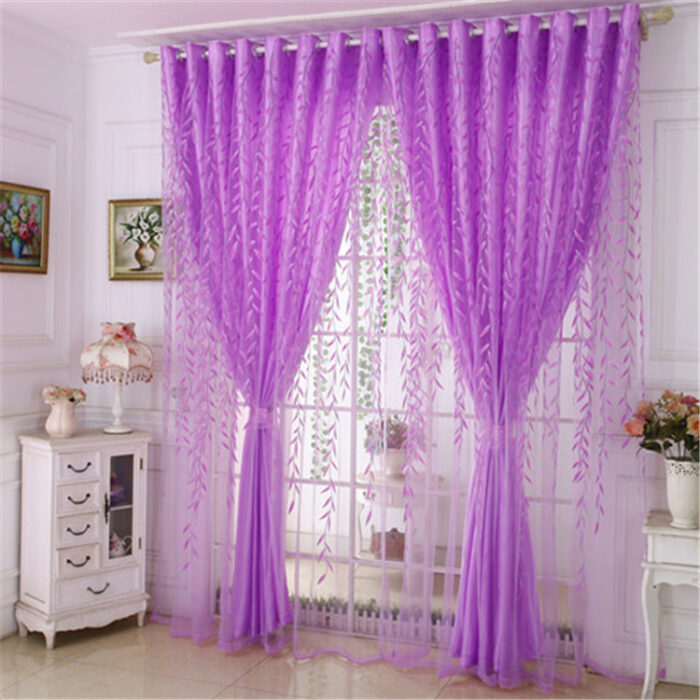 Bedroom Wicker Double Curtain Gauze Curtain - Image 3