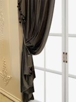 European Luxury Villa, Thick And Luxurious All-black Velvet Curtains, Living Room, Dining Room, Perfect Curtains. - Image 4
