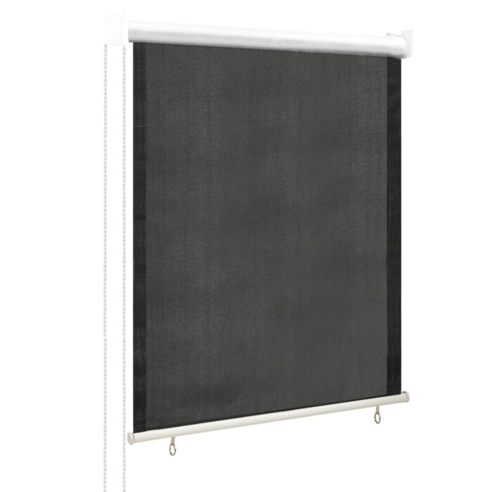 vidaXL Roller Blind Window Shade with Pull Cord Blackout Blind Anthracite - Image 3