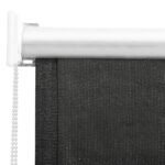 vidaXL Roller Blind Window Shade with Pull Cord Blackout Blind Anthracite - Image 4