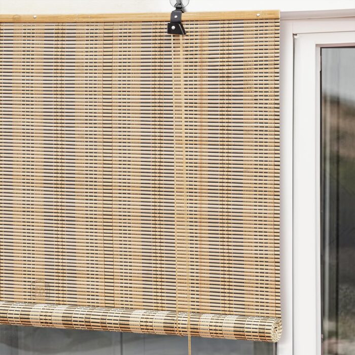 Light Filtering Sheer Natural Woven Bamboo Roller Blinds | Made to Measure Standard & Custom Sizes - Image 1