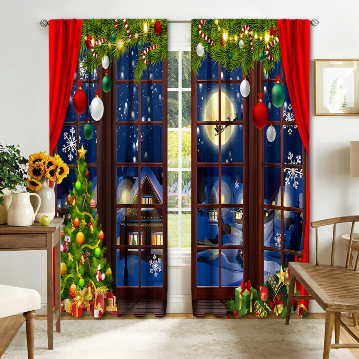 Digital Printed Christmas Curtains - Image 8