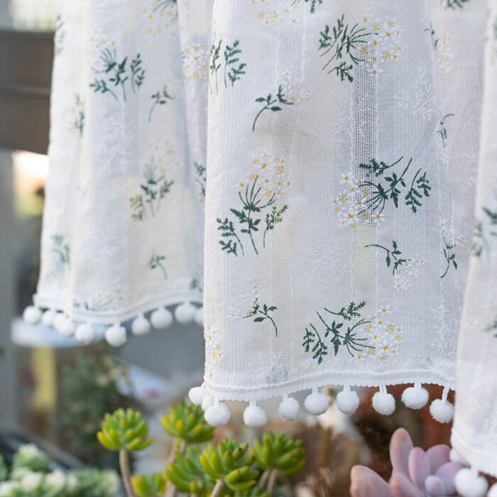 Tassel Curtain Kitchen Short Curtain Floating Window Coffee Curtain - Image 6