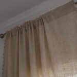Polyester Linen Solid Color Simple Bedroom Living Room Half Shade Curtain - Image 3