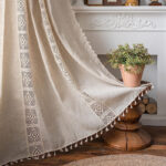 Polyester Linen Solid Color Simple Bedroom Living Room Half Shade Curtain - Image 8