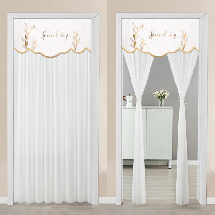 Non Perforated Magic Tape Gauze Double-layer Blackout Curtain - Image 9