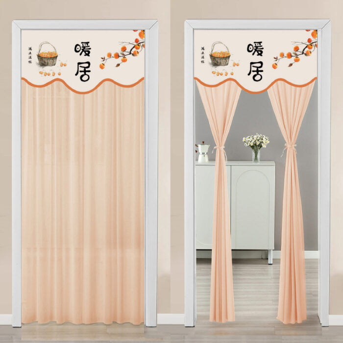 Non Perforated Magic Tape Gauze Double-layer Blackout Curtain - Image 2