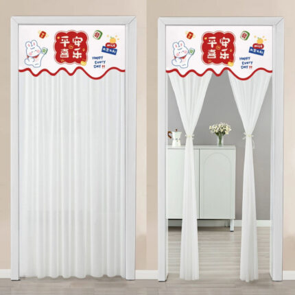 Non Perforated Magic Tape Gauze Double-layer Blackout Curtain