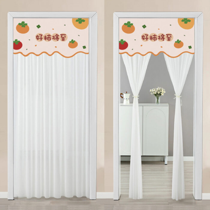 Non Perforated Magic Tape Gauze Double-layer Blackout Curtain - Image 8