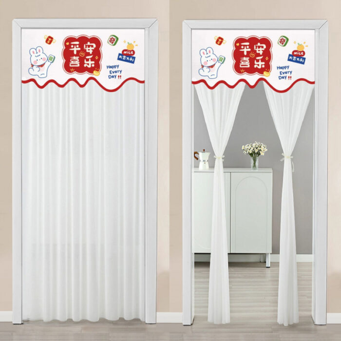 Non Perforated Magic Tape Gauze Double-layer Blackout Curtain - Image 10