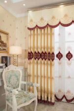 Velvet Rope Embroidered Curtain Arabesquitic Fabric - Image 2