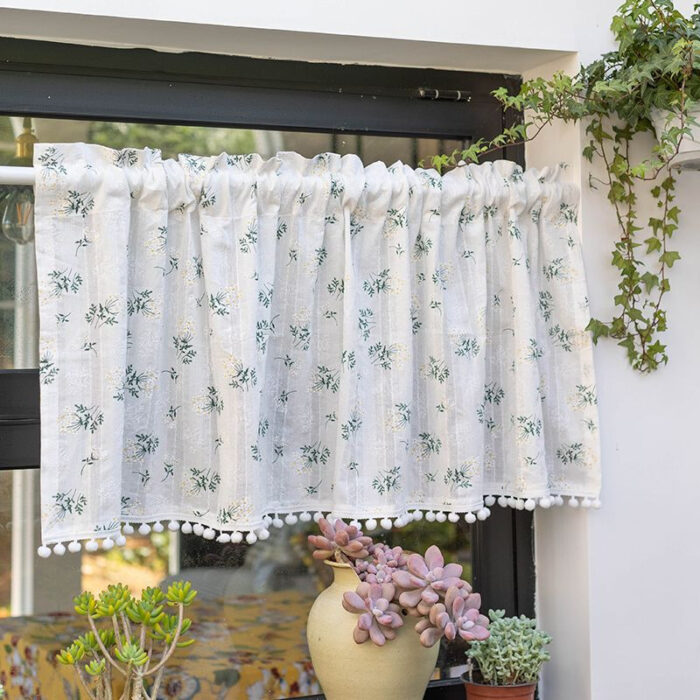 Tassel Curtain Kitchen Short Curtain Floating Window Coffee Curtain - Image 4