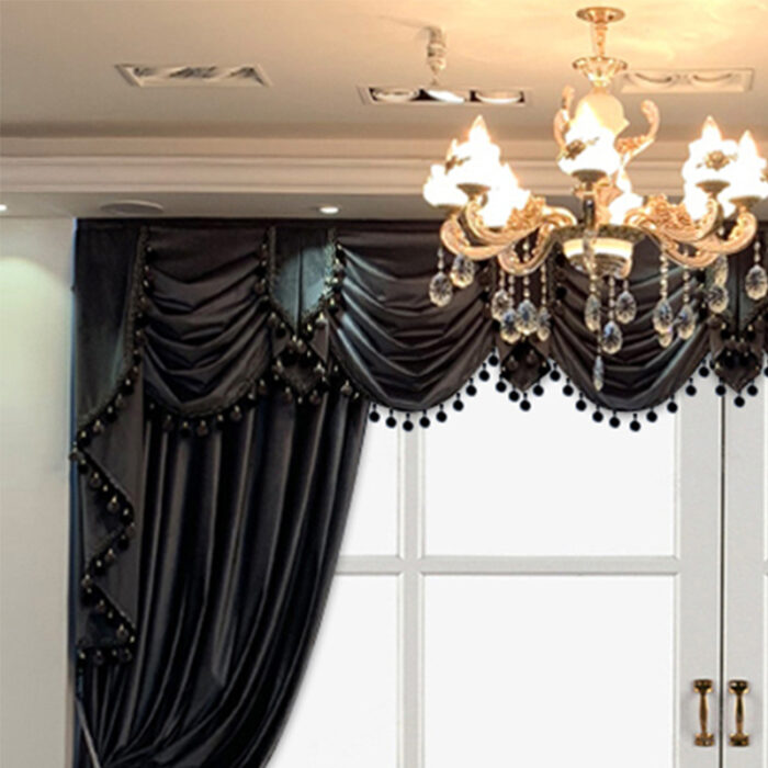 European Luxury Villa, Thick And Luxurious All-black Velvet Curtains, Living Room, Dining Room, Perfect Curtains. - Image 3