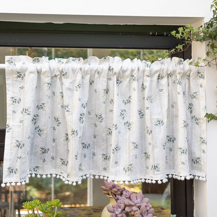 Tassel Curtain Kitchen Short Curtain Floating Window Coffee Curtain - Image 3