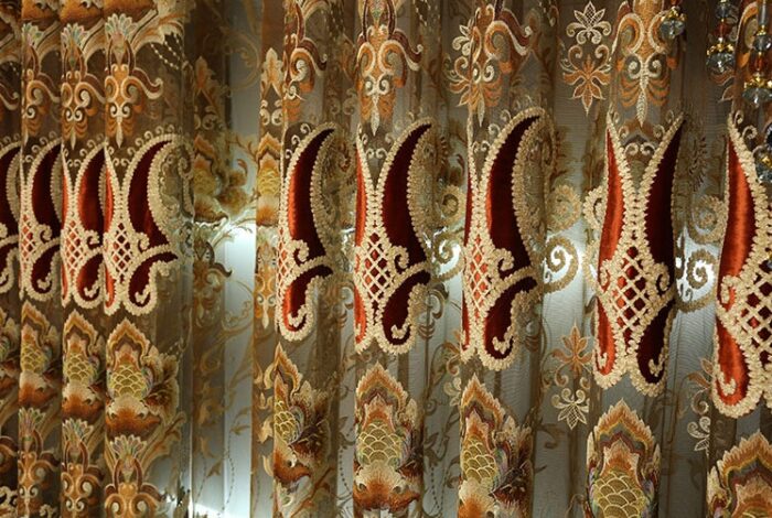 Atmospheric Living Room Double Luxury Window Curtain Chenille Water Soluble - Image 3