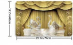 Shower Room Waterproof Swan Curtain Suit - Image 6