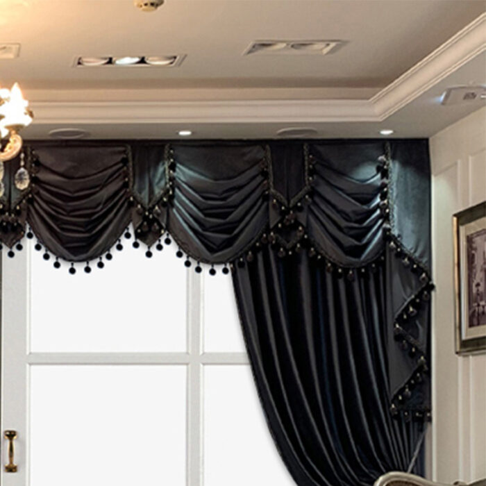 European Luxury Villa, Thick And Luxurious All-black Velvet Curtains, Living Room, Dining Room, Perfect Curtains. - Image 5